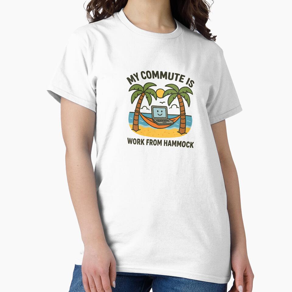 My Commute is Work from Hammock by Printessive Designs
