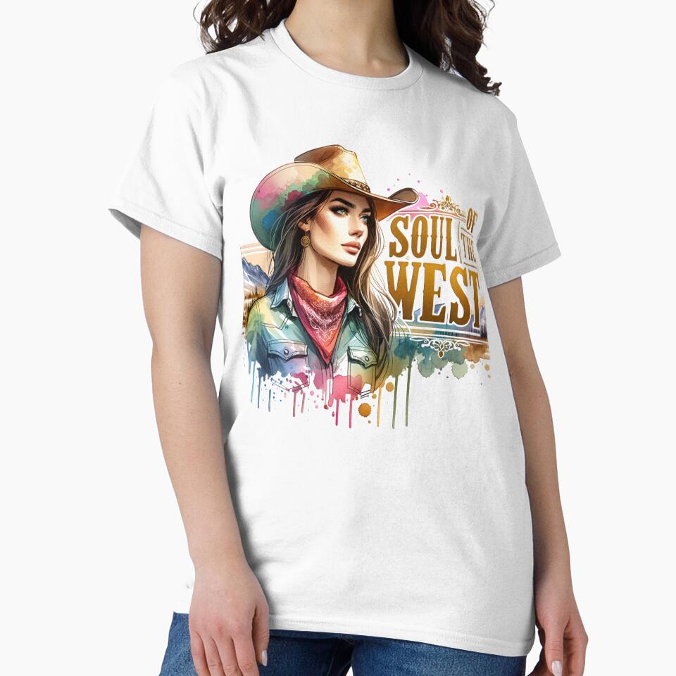 Western Cowgirl Design - Apparel, Mugs, Stickers & More by artedigital99