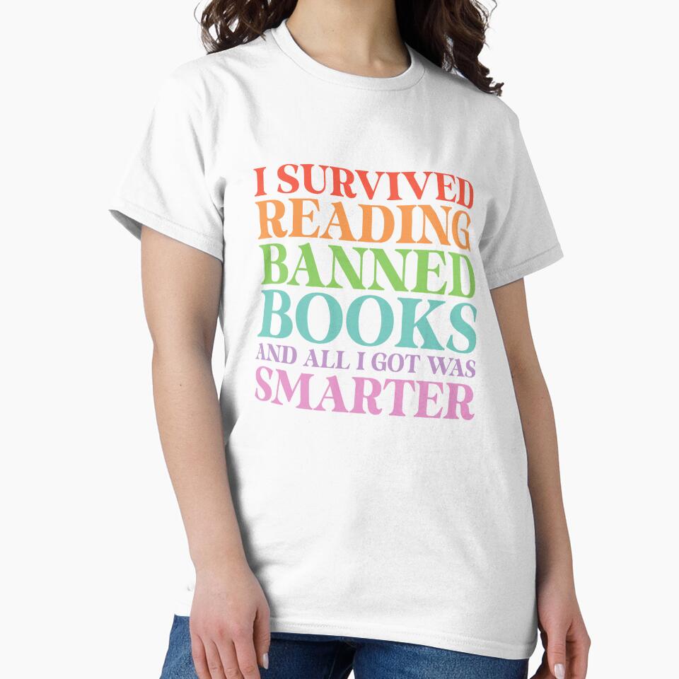 Banned book sticker by Radical Buttons