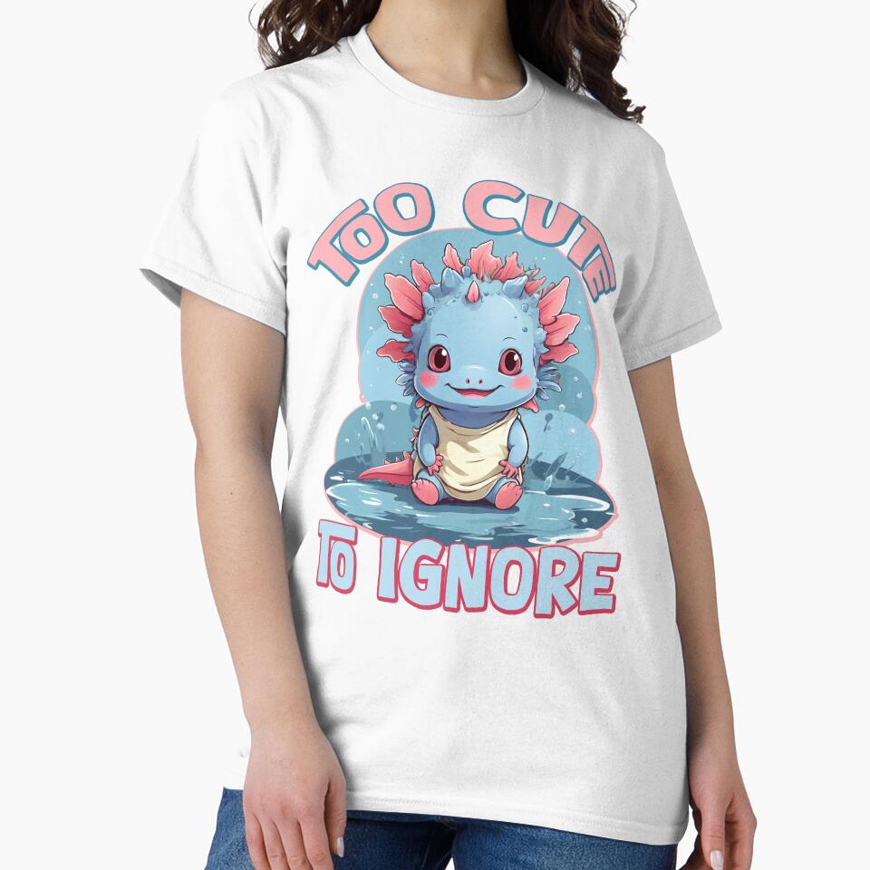To cute to ignore! Blue Axolotl funny illustration. by Grygiel23