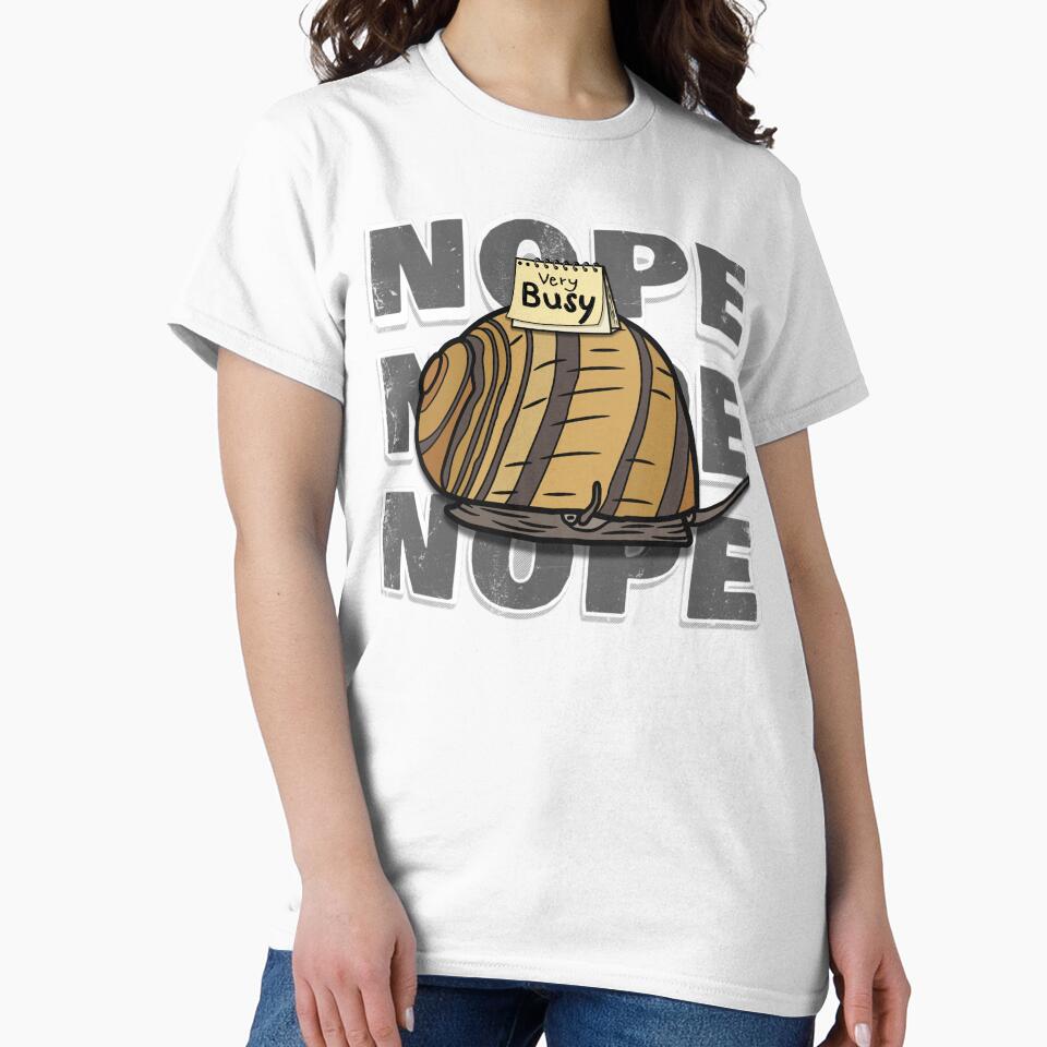 Nope Nope Nope Snail - Funny Introvert Meme Antisocial Humor by tellia-kallisto