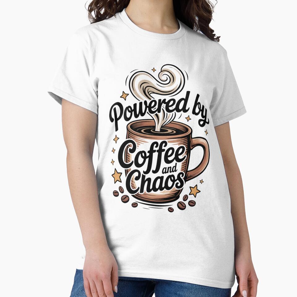 Funny Coffee Quote Shirt, Retro Typography Design for Coffee Lovers by Takemark