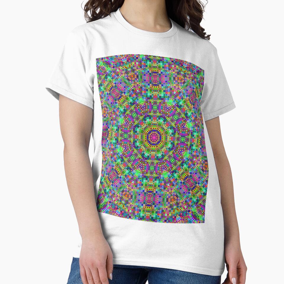 3D Micro Universe Blocks Rave Love Black Light Mandala by willybadu