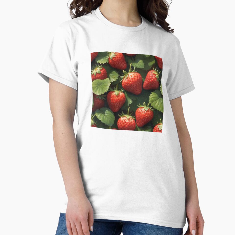 Strawberry Pattern – Juicy Summer Vibes by Vikart Studio