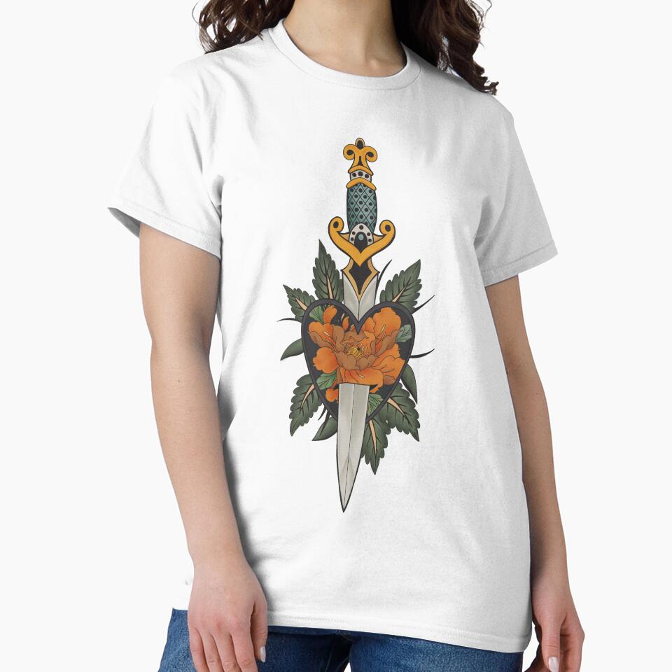 Gothic Sword and Heart Tattoo - Orange Version by Arcane Orchid