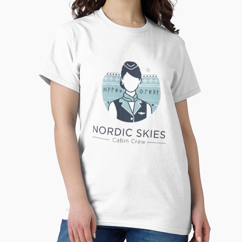 Minimalist Nordic Hostess – Runes and Snowflakes Design by FutureService
