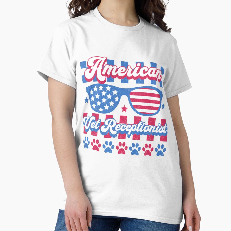 Vet Receptionist - Patriotic American by TheBeesForYou