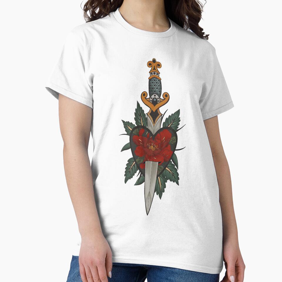 Gothic Sword and Heart Tattoo - Red Version by Arcane Orchid