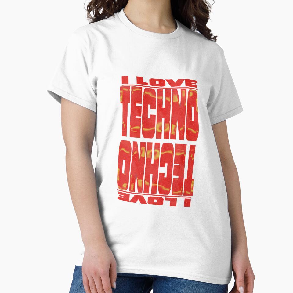 I Love Techno – Bold Rave Statement Design by MELLOWMONDAY_