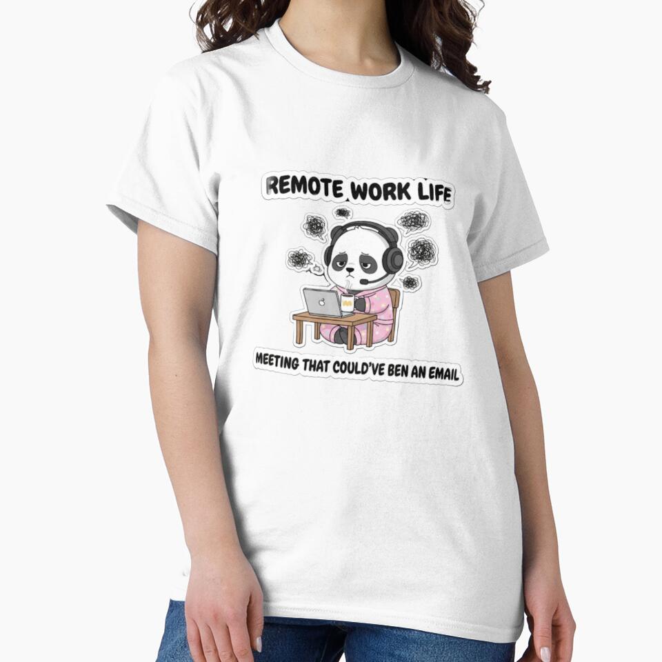 Funny Remote Work Panda – Meeting That Could’ve Been an Email Sticker | Work From Home Office Humor Design by snaperos