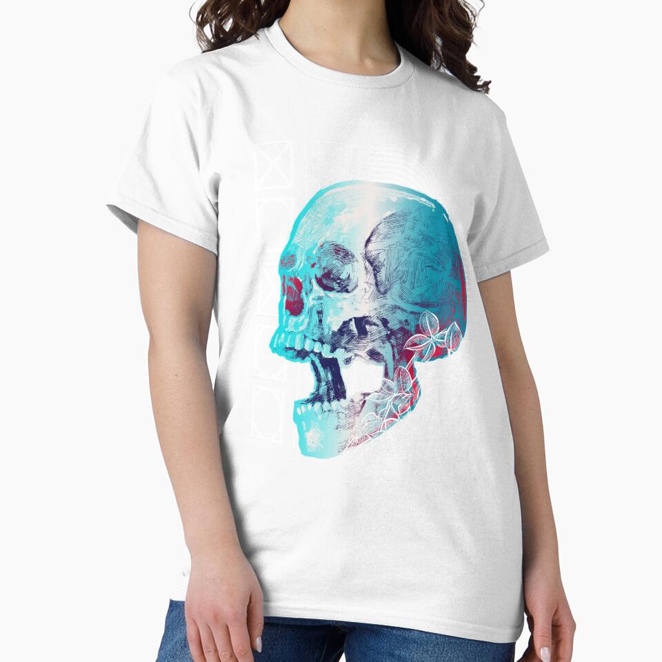 Skull and Roses Bold Streetwear Design by Arcane Orchid
