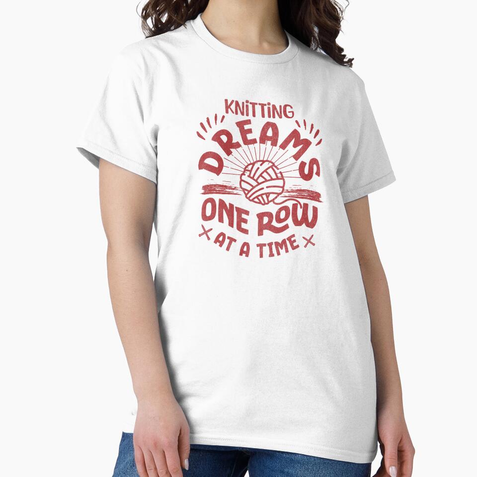 Knitting dreams One row at a Time Sticker by Ojo de Loca