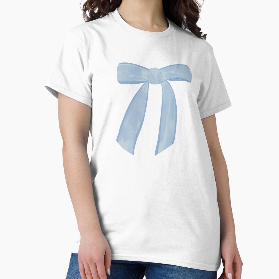 Blue velvet watercolour bow by Courtney Nicholls