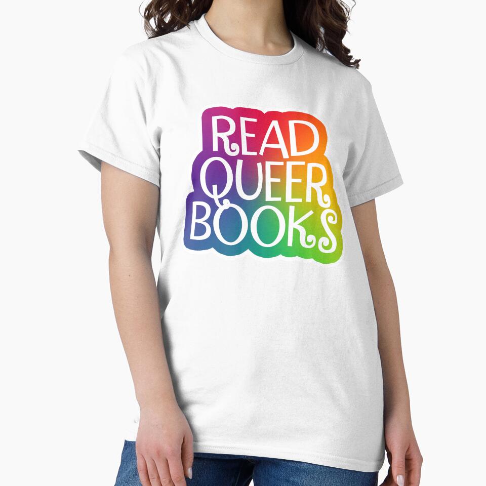 Read Queer Books Sticker Black by baranskini