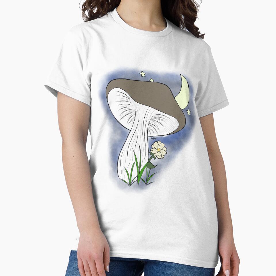 Mushroom with Flower by Brush of the Grove
