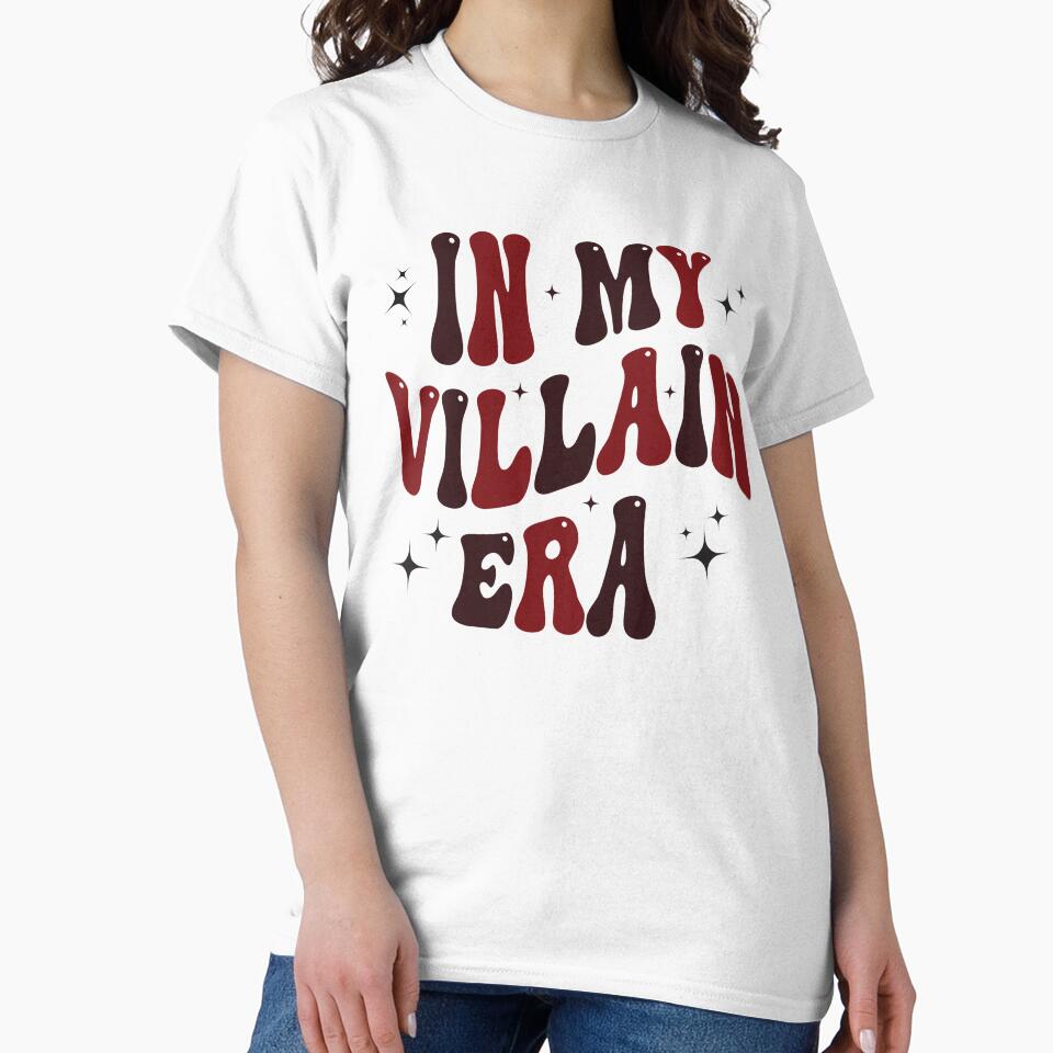 In My Villain Era, In My Villain Era shirt, Groovy Maroon Design by AryaSubramanian