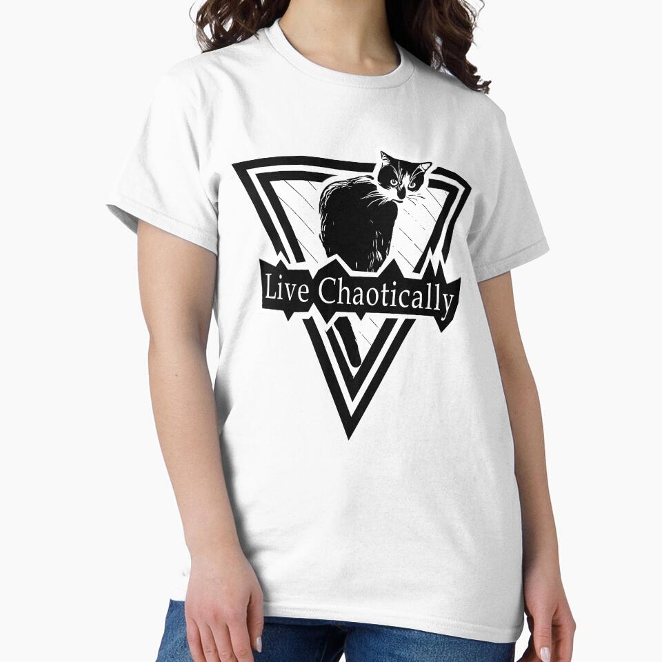 Live Chaotically - Angry Cat Stare - Simple Mayhem Designs by Simple Mayhem Designs