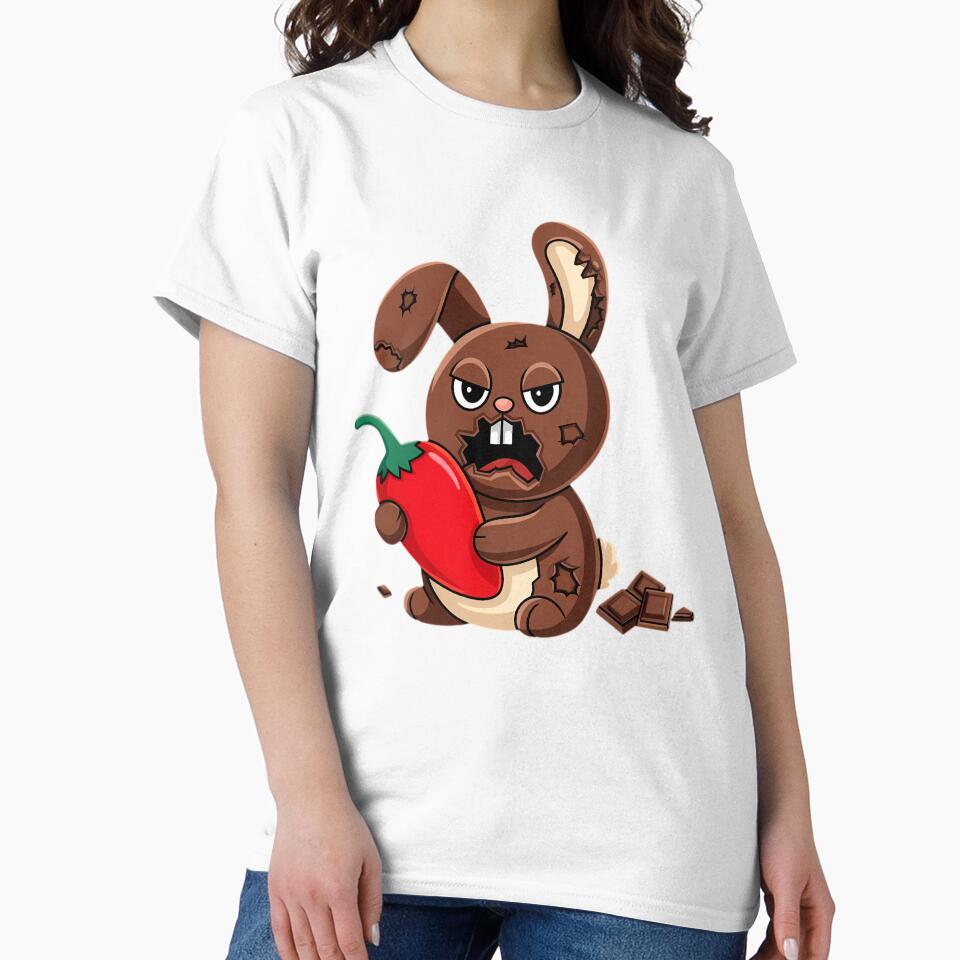Angry Chocolate Bunny with Chili Pepper by ZetaDream