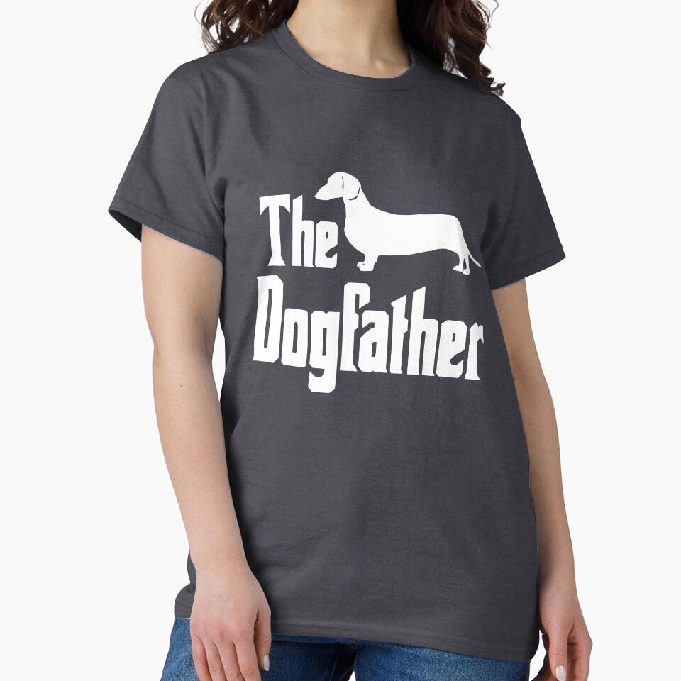 The Dogfather Dachshund Doxie Weiner Dog funny gift idea by HEJAshirts