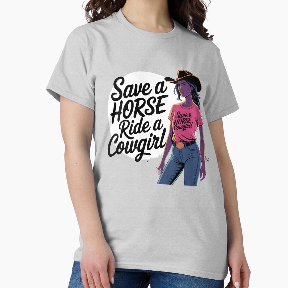 Save a Horse Ride a Cowgirl Cute Rodeo Country Girl Sticker by Redjakkal