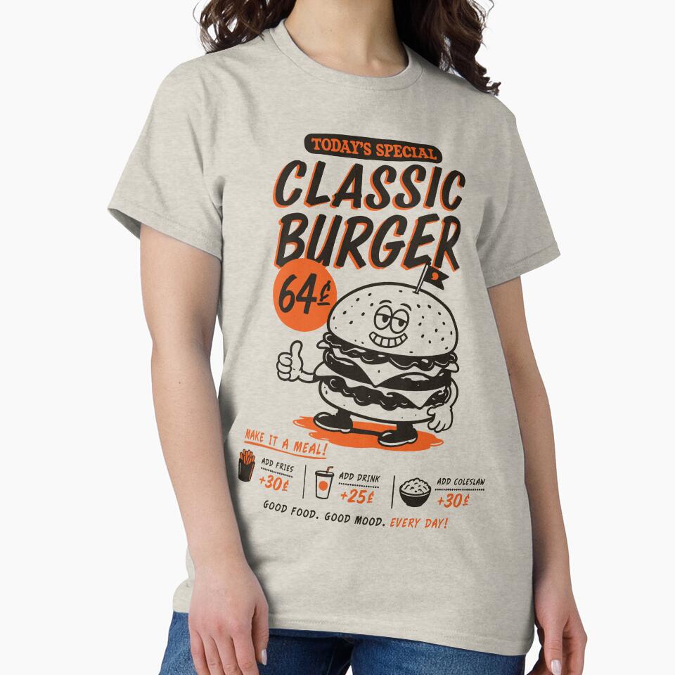Classic Burger Vintage Diner Menu by CamaleonDesigns