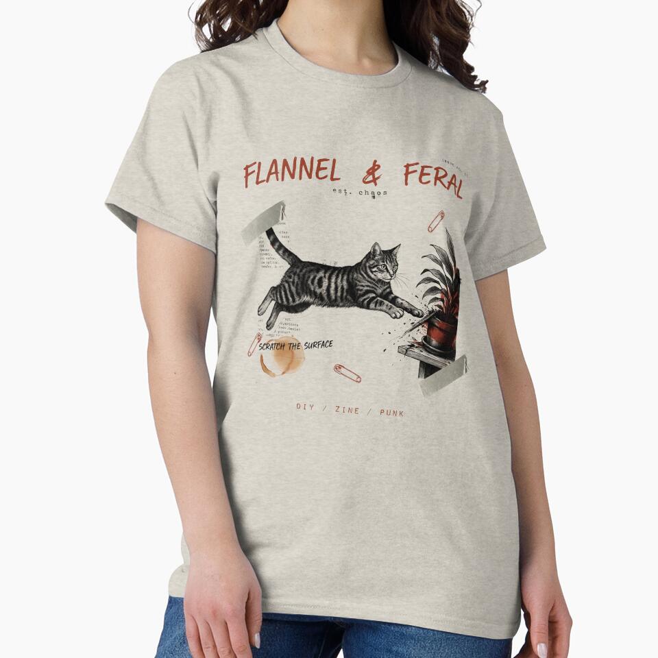 Flannel And Feral Scratch The Surface Punk Zine Cat by Enea Kelo