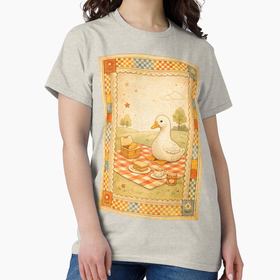 Checkerboard Picnic Goose | Throwback Kid Vintage Nursery by Planthem