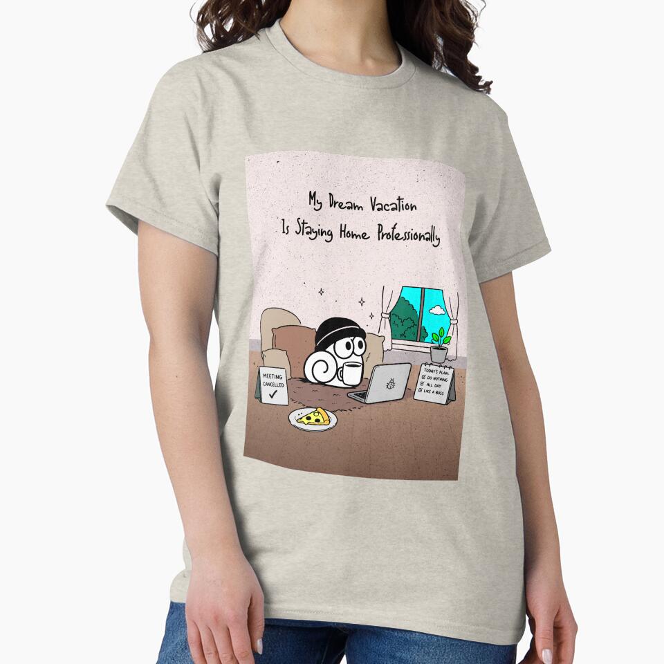 Staying Home Professionally - Funny WFH Introvert Snail by snewen