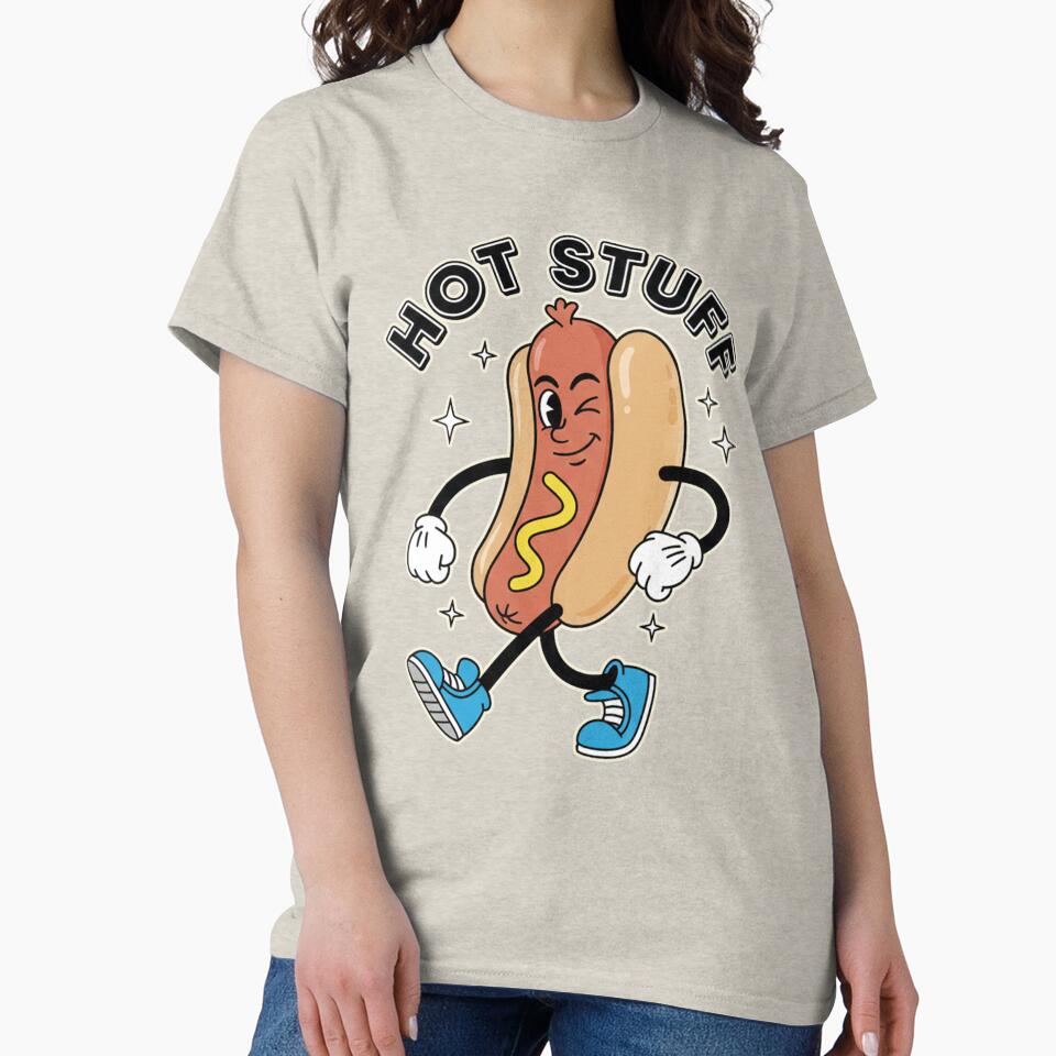 Hot Stuff Retro Rubber Hose Hot Dog by AdyKurniawan