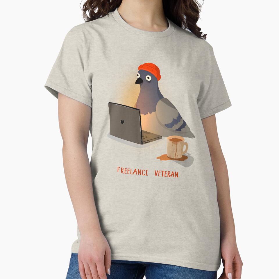 Freelance Veteran Tired Pigeon Coffee Work by CinemaDoor