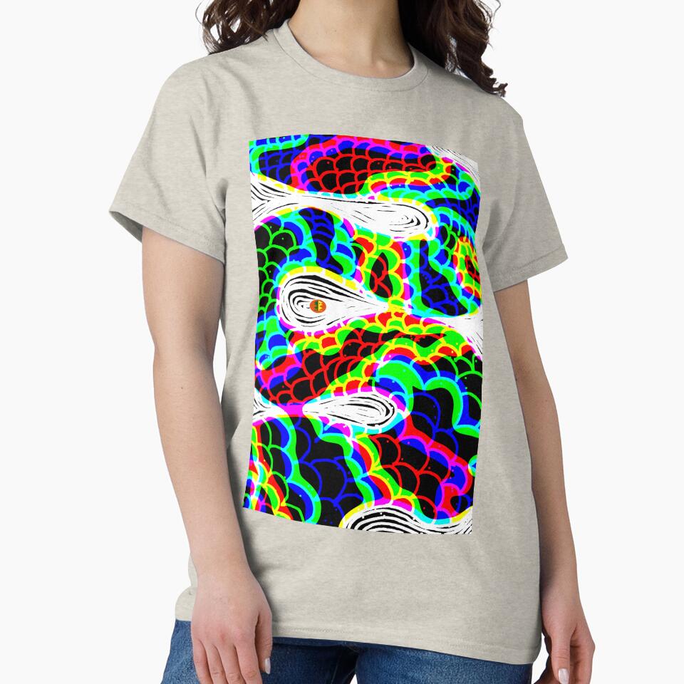 Rainbow Scales Dragon Serpent - Trippy Illusion Pattern by MAMA.art.Rio <Marsailhe_Milward>