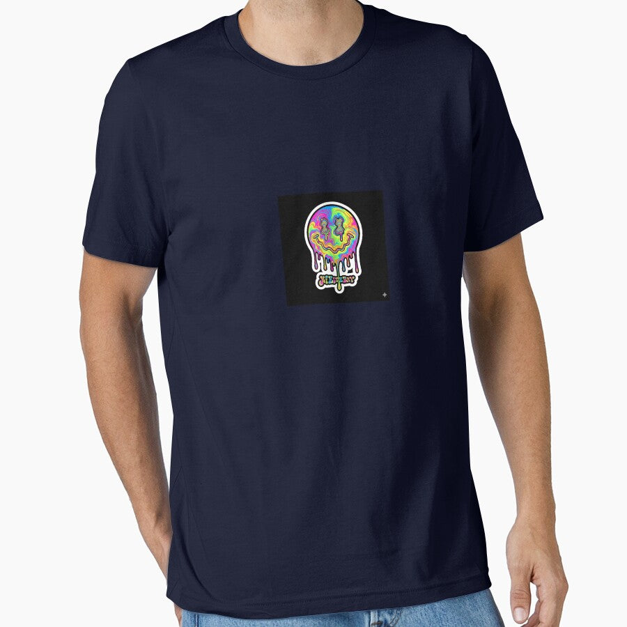 Trippy Neon Melting Smiley Face by Luxureheaven