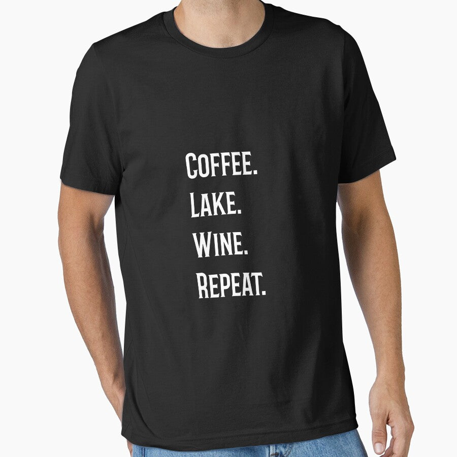 Coffee Lake Wine Repeat cool funny quote by KiriBrero