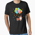 Balloon Fly And Cute Corgi T-shirt by vilily