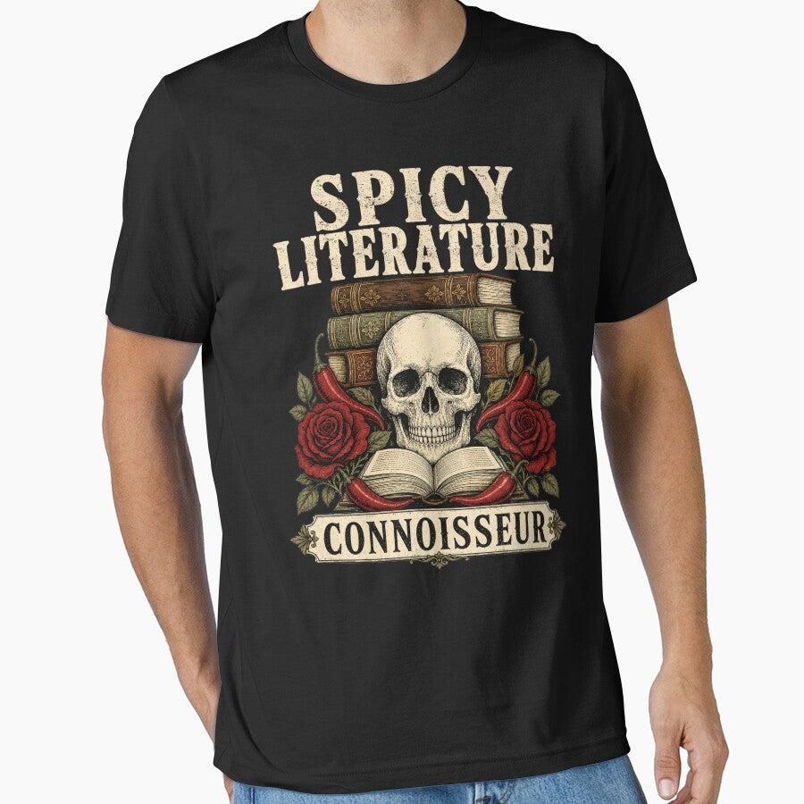 Spicy Literature Connoisseur Dark Romance Book Lover Humor by FreshVibe Prints