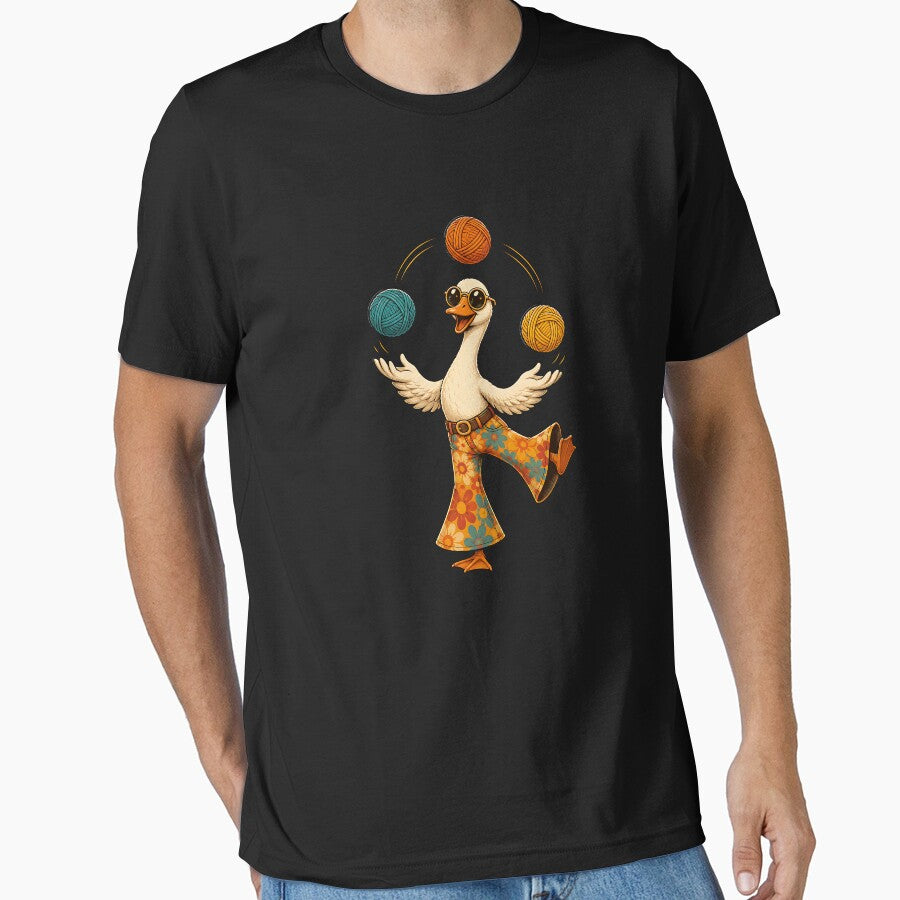 Retro Goose Yarn Juggling Knitter by JasKei-Designs