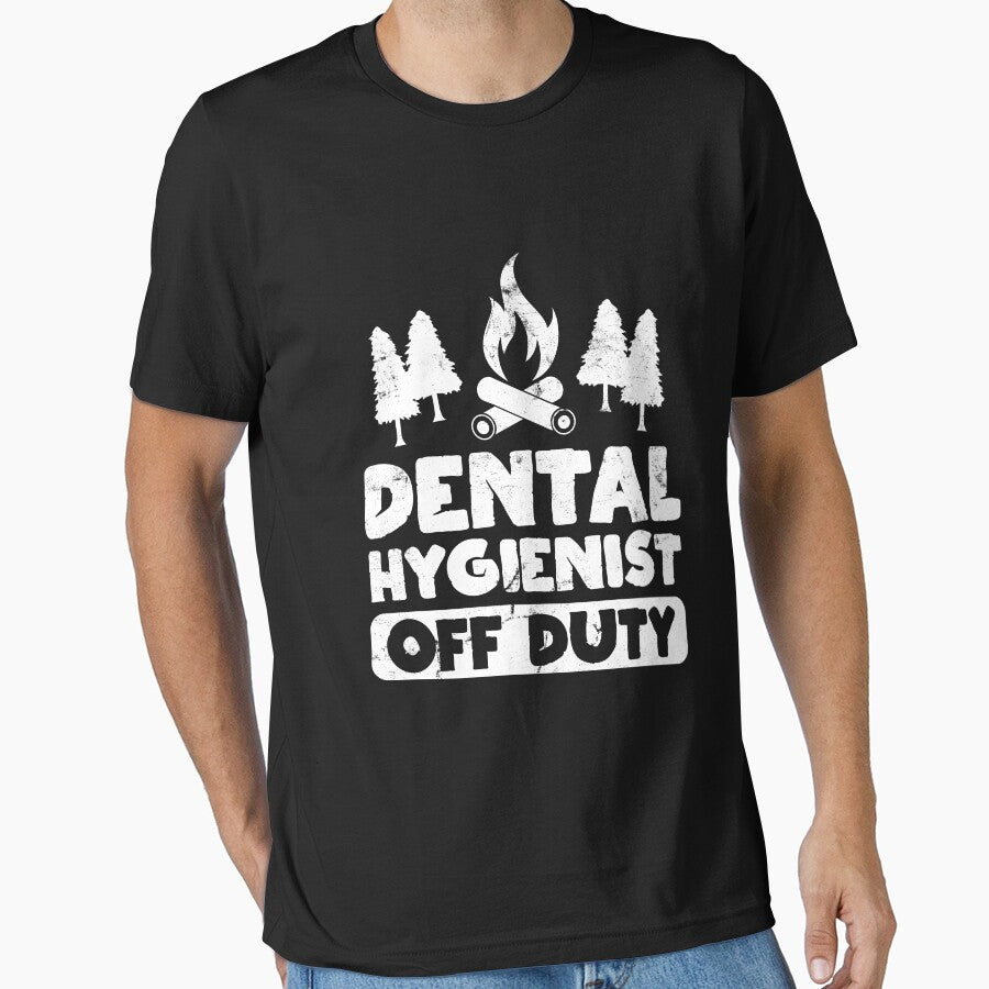 Dental Hygienist Off Duty Funny Dentistry Camping Lover Camper Pun by WYGSTORE