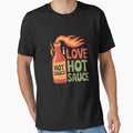 I Love Hot Sauce Flying Bottle Spicy Food by skanderio
