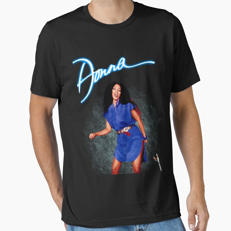 Donna Summer Dancing In Blue Outfit Design For Disco Fans, Gift For Retro Music Lovers by LindaERiley