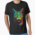 Hypnotic Neon Cat by Lukasz Kobylka