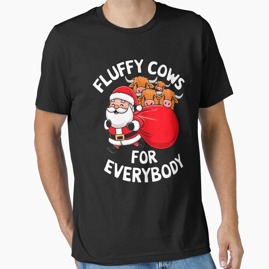 Highland Cow Fluffy For Everybody Christmas Santa by rafaeltto