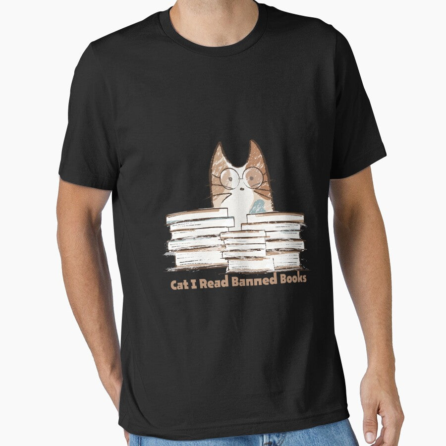 Cat I Read Banned Books cute by FLOWER--ART