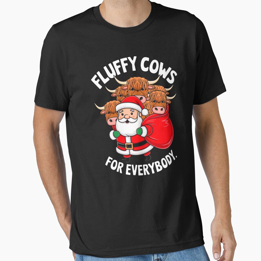 Highland Fluffy Cow For Everybody Christmas Santa by rafaeltto