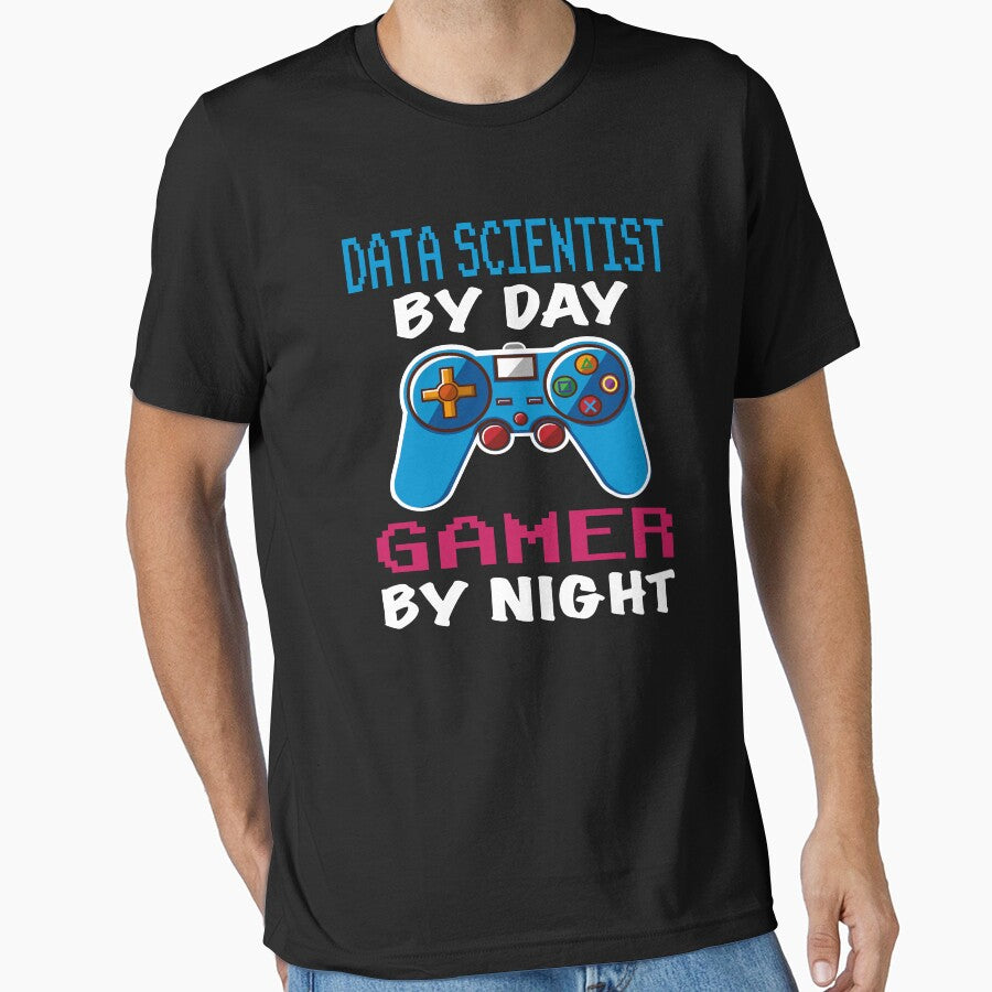Data scientist By Day Gamer By Night shirt, Funny Data scientist Gamer Birthday Gift, Data scientist Dad Husband Boyfriend Video games Lovers Christmas Gift by xlnv