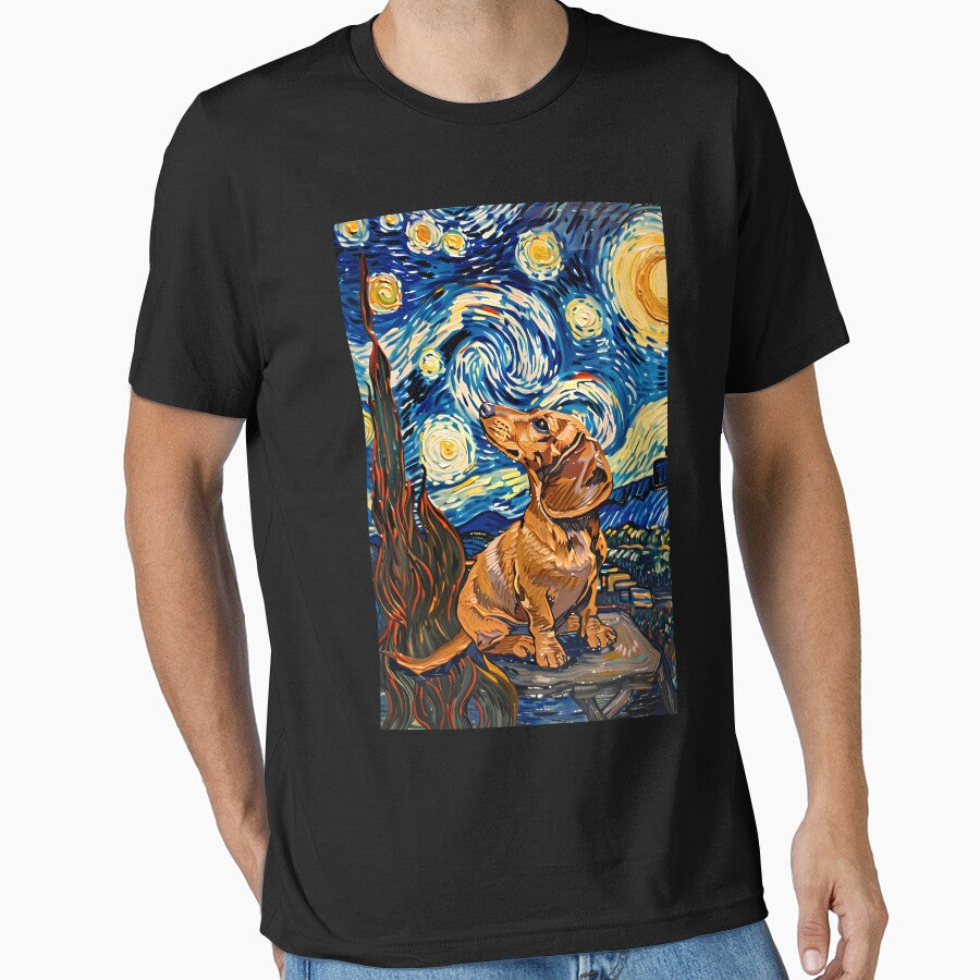 Starry Night Dachshund Van Gogh Dog by Vangoholic