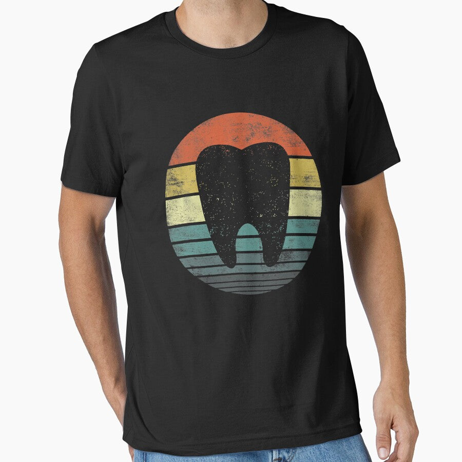 Dentist Gifts Dental Assistant Hygienist Retro Molar Tooth by SentaSchmitt