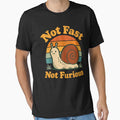 Not Fast Not Furious Funny Vintage Snail Animal Lover Sunset by PixlCrypt
