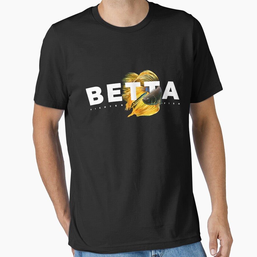 Betta Fish Modern Text Siamese Fighting Fish by JRRTs