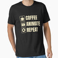 Coffee, Animate, Repeat (For Dark Background) by thecatcouch