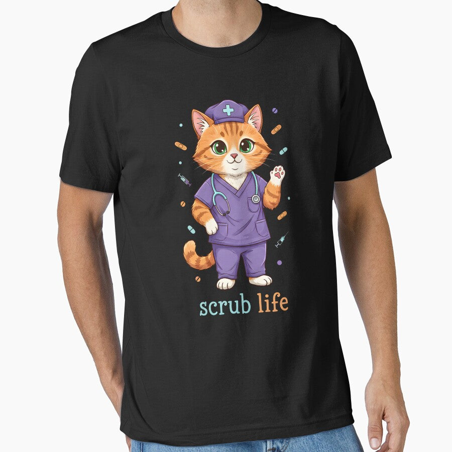 Kawaii Ginger Nurse Cat by Steele-Art